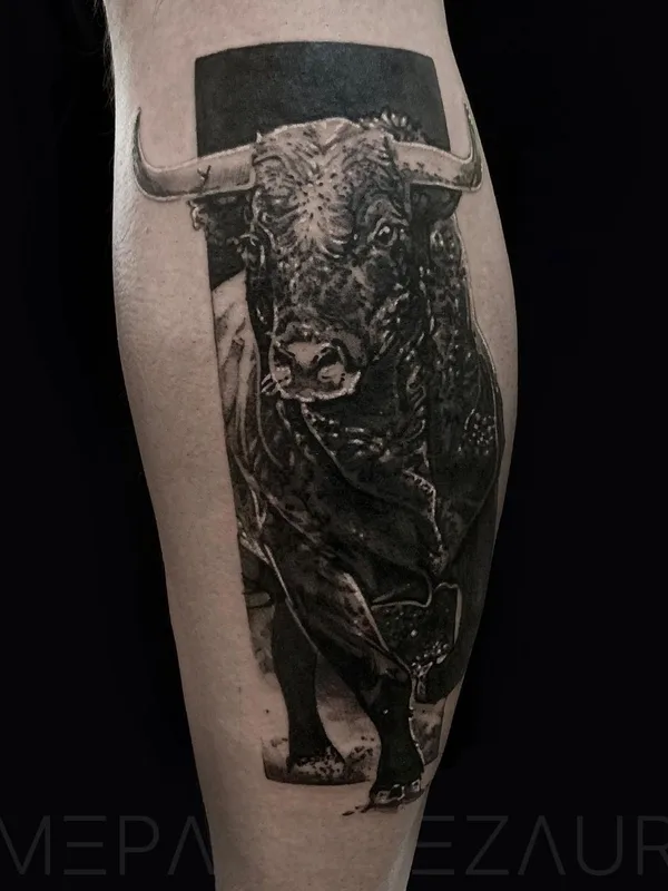black and grey realism 타투 부위 calf #52132 | 타투이스트 Заур Мепаридзе