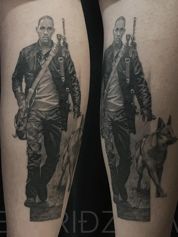 black and grey realism 타투 부위 calf #52127 | 타투이스트 Заур Мепаридзе