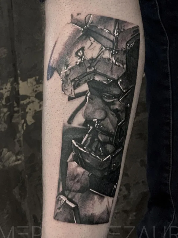 black and grey realism 타투 부위 calf #52126 | 타투이스트 Заур Мепаридзе