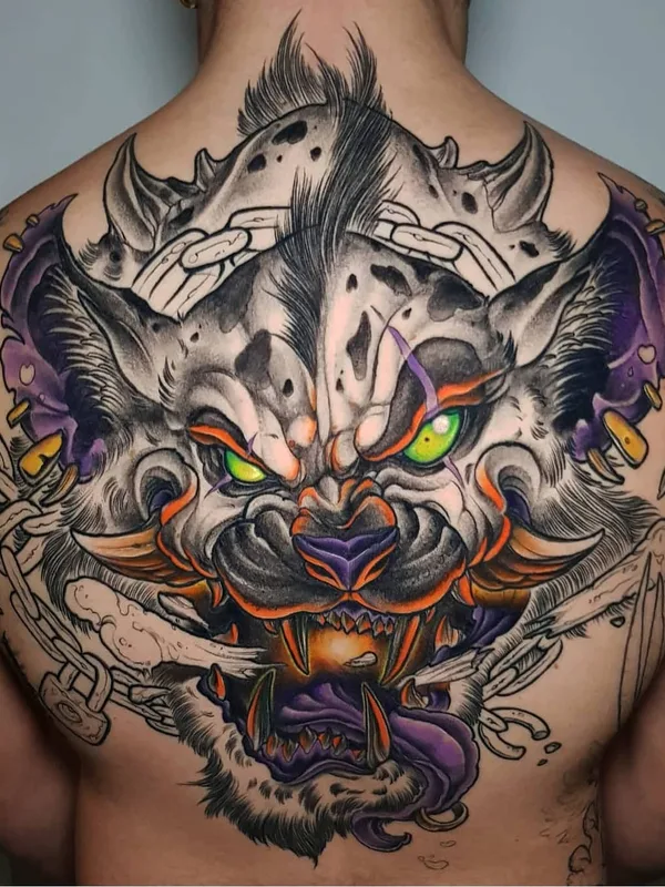 color neo traditional tattoo on full back #29191 | Tattoo Artist Toni Angar