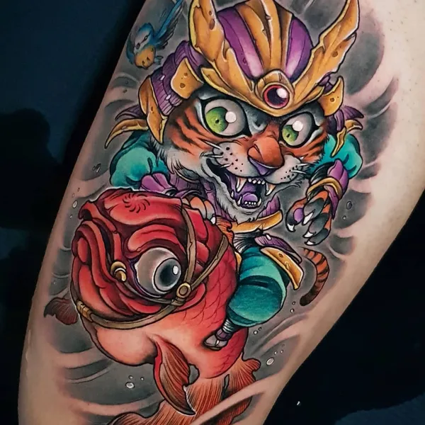 Нью Скул tattoo by Toni Angar