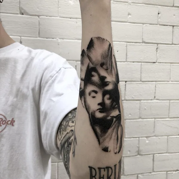 Дотворк tattoo by Jerome in Barcelona