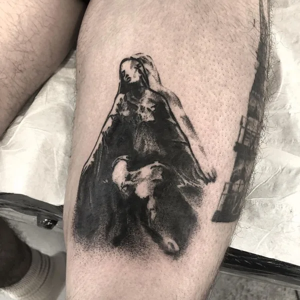 Дотворк tattoo by Jerome in Barcelona