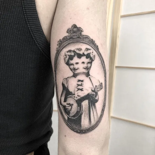 Дотворк tattoo by Jerome in Barcelona