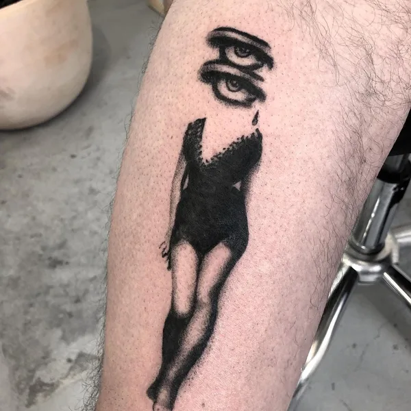 Дотворк tattoo by Jerome in Barcelona