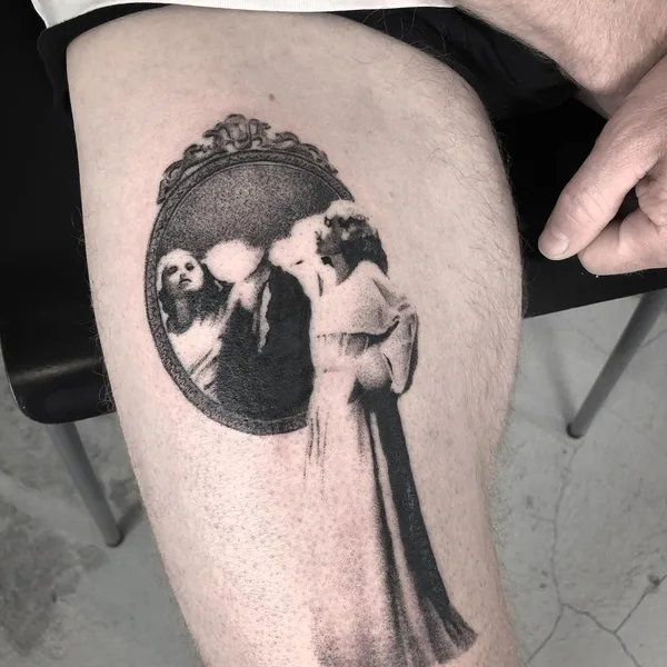 Дотворк tattoo by Jerome in Barcelona