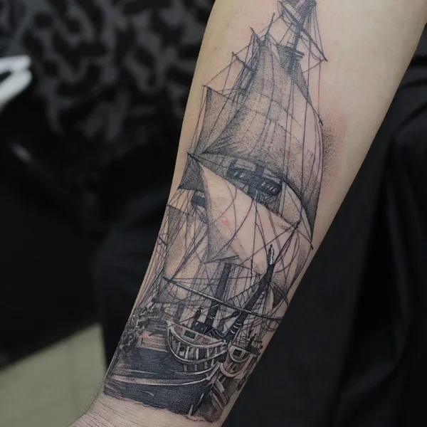 Black tattoo by Андрей Андронов in Сызрань