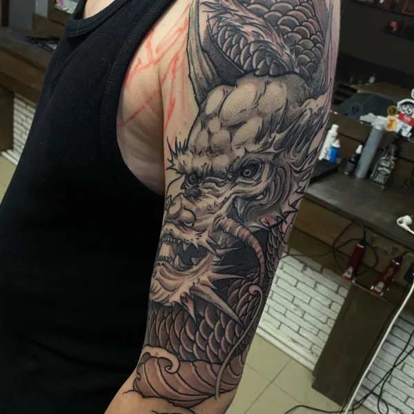 Black tattoo by Андрей Андронов in Сызрань