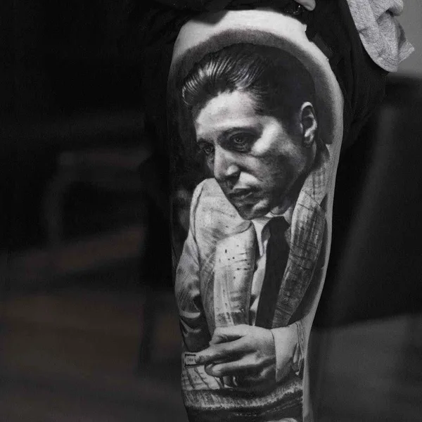 Portrait tattoo by Luka Lajoie in Montréal