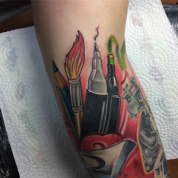 New School tattoo by Никита NEL Наумов in Moscow