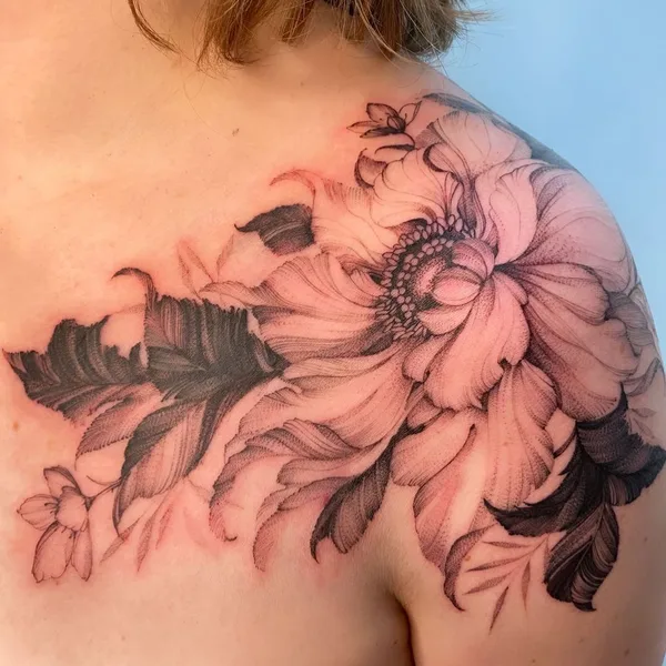 Graphic tattoo by Dorota Masalska in Gdańsk