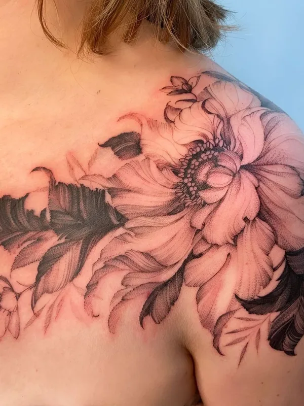 Graphic tattoo by Dorota Masalska in Gdańsk