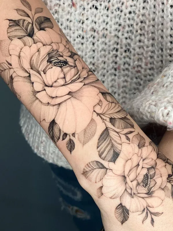 Graphic tattoo by Dorota Masalska in Gdańsk