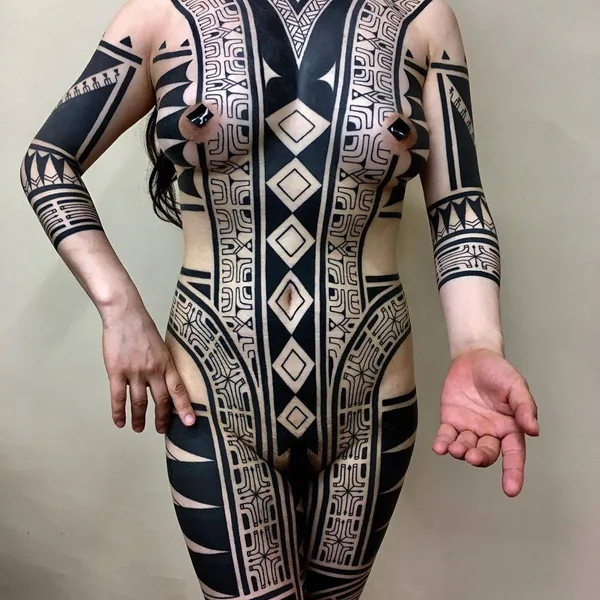 Tribal tattoo by Taku Oshima in Tokyo