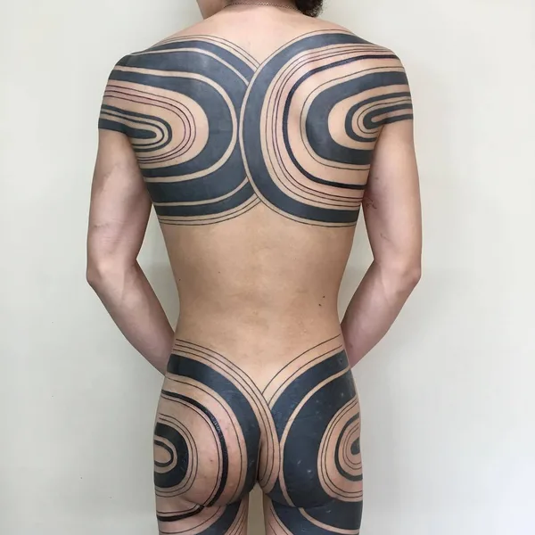 Tribal tattoo by Taku Oshima in Tokyo