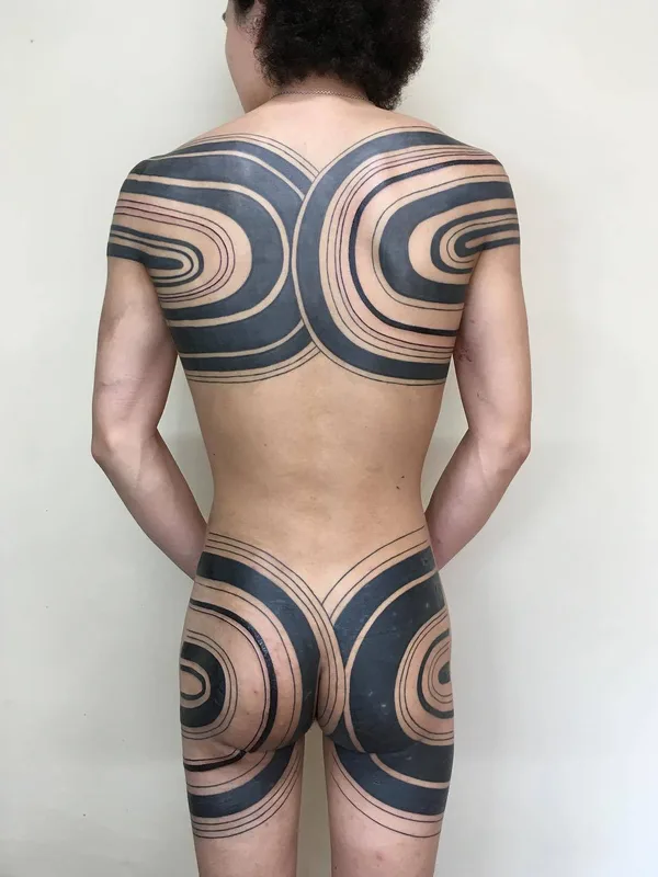 black blackwork tattoo on full body #30614 | Tattoo Artist Taku Oshima