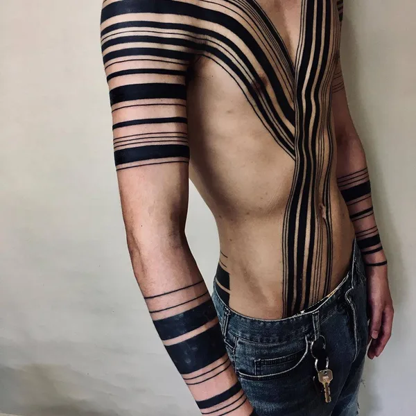 Tribal tattoo by Taku Oshima in Tokyo