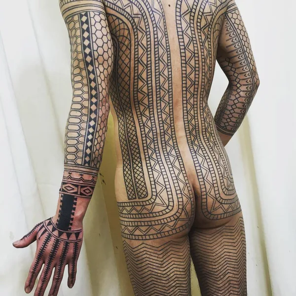 Tribal tattoo by Taku Oshima in Tokyo