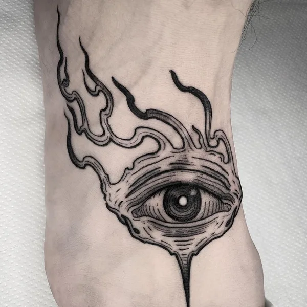 Graphic tattoo by Luca Cospito in Roma