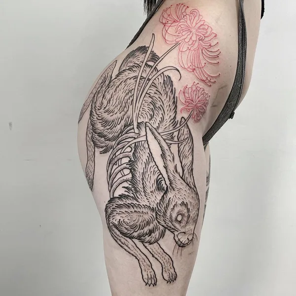 Graphic tattoo by Luca Cospito in Roma