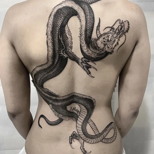 Graphic tattoo by Luca Cospito in Roma