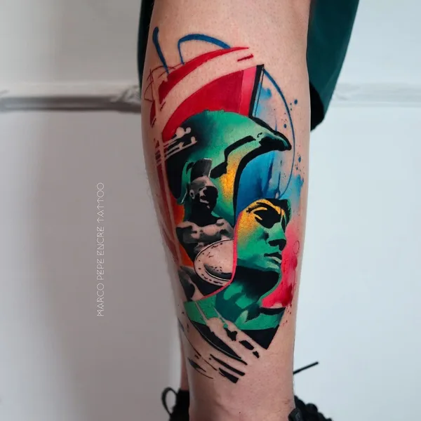 Abstract tattoo by Marco Pepe in Napoli