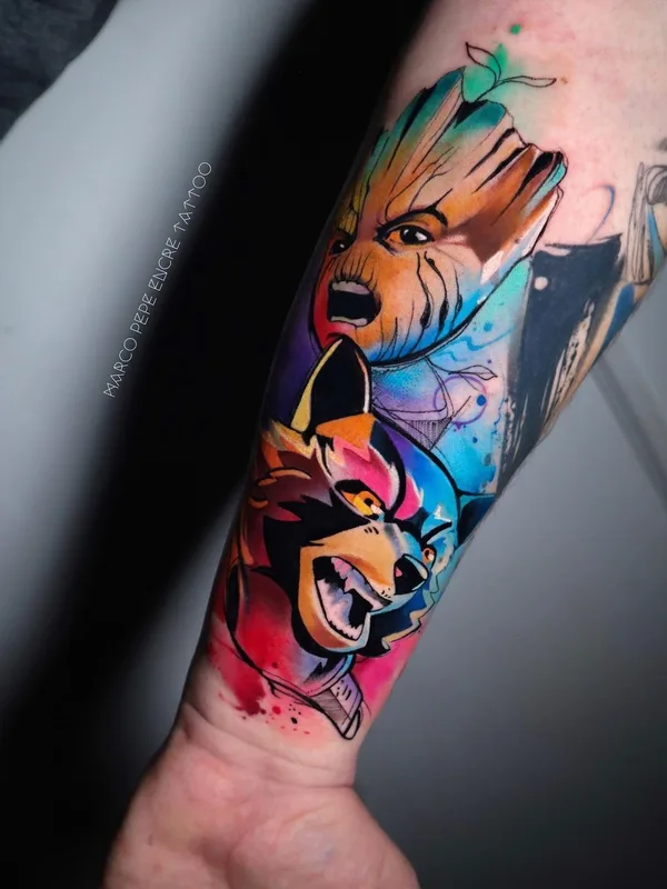 color watercolor tattoo on forearm #40402 | Tattoo Artist Marco Pepe