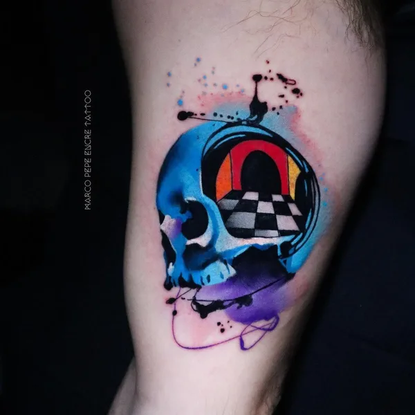 Abstract tattoo by Marco Pepe in Napoli