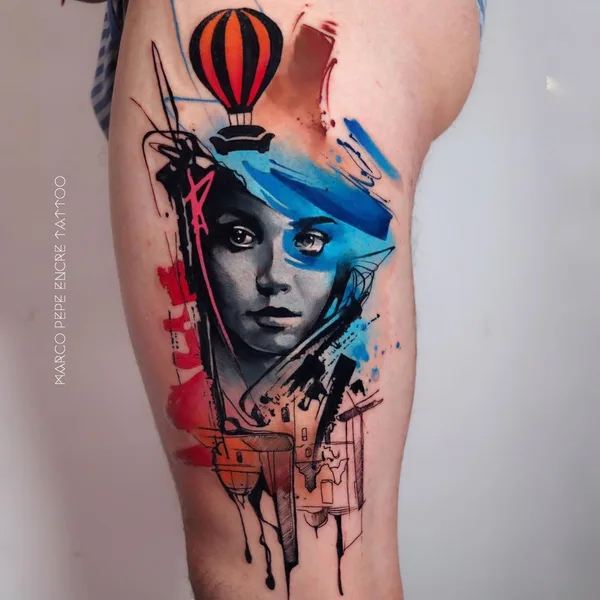 Abstract tattoo by Marco Pepe in Napoli