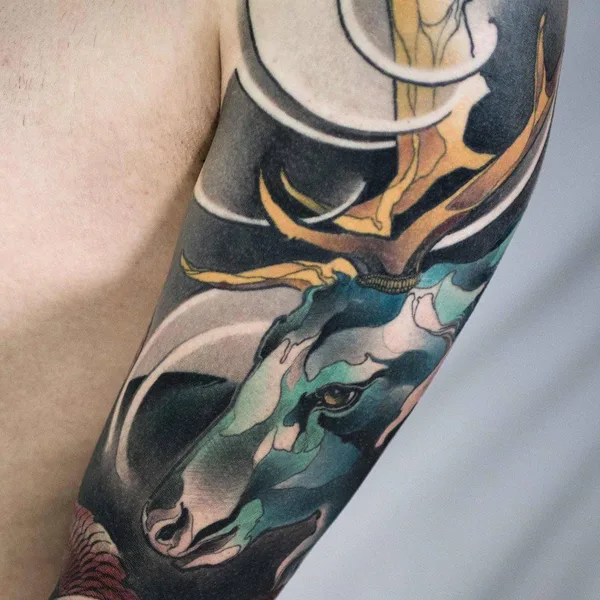 Neo Traditional tattoo by Renan Batista in Berlin