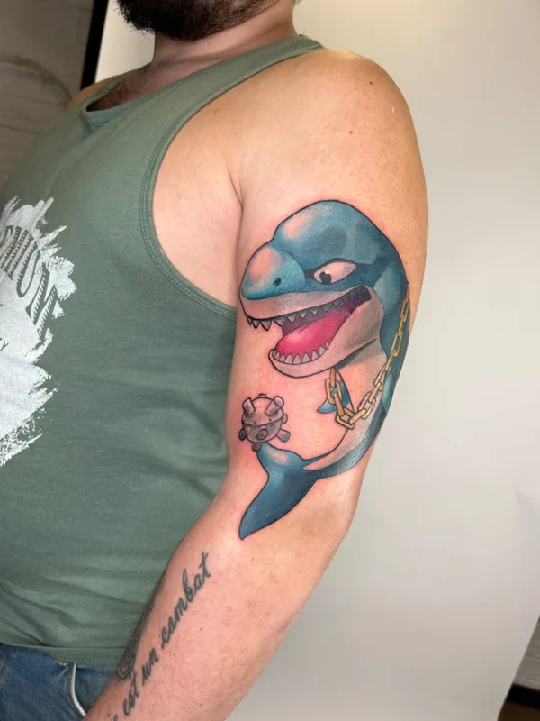 male color cartoon Tatuaggio su upper arm #71394 | Tatuatore Ксюша Криг