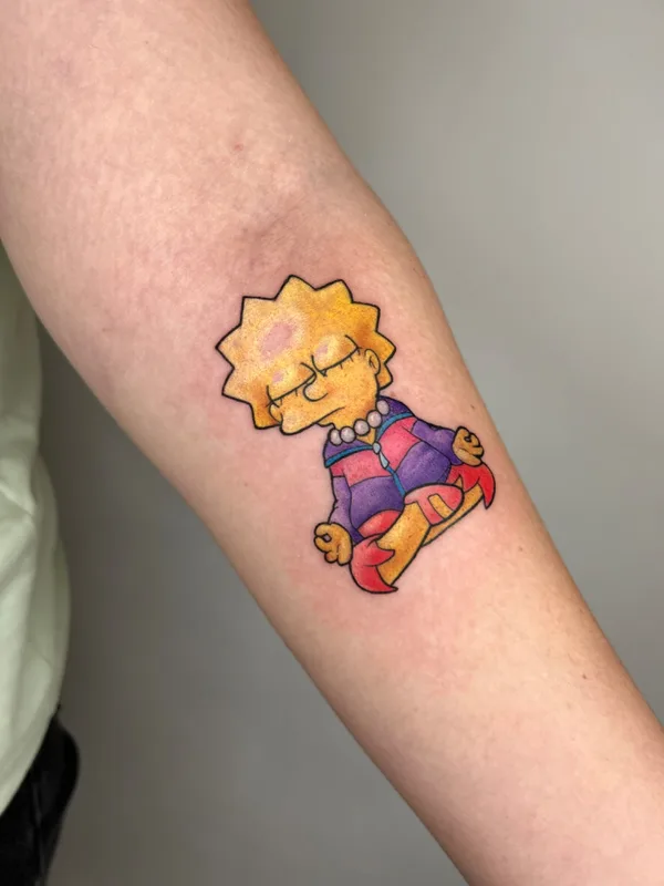 color cartoon Tatuaggio su forearm #71393 | Tatuatore Ксюша Криг