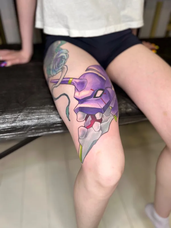 female color anime Tatuaggio su thigh #71399 | Tatuatore Ксюша Криг