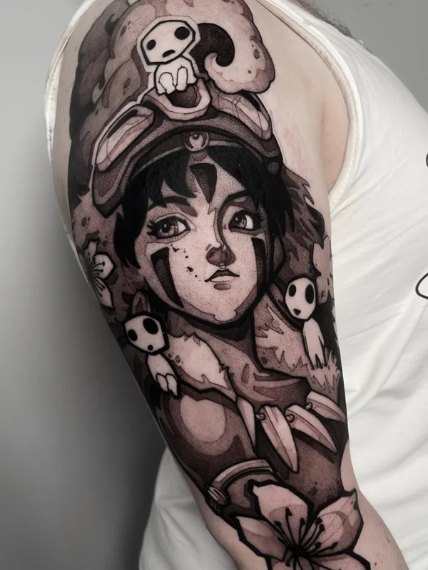Graphic tattoo by Siinsay in Düsseldorf