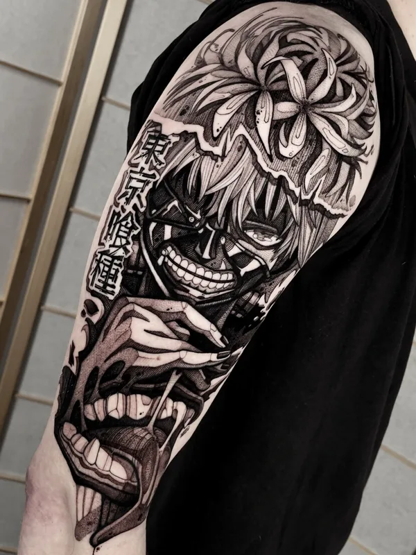 Graphic tattoo by Siinsay in Düsseldorf