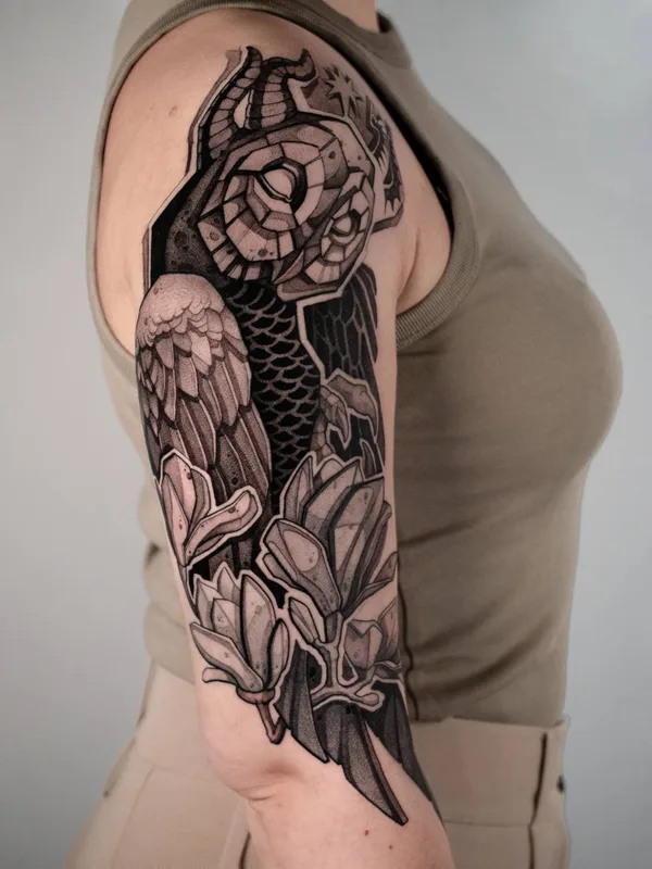 Graphic tattoo by Siinsay in Düsseldorf
