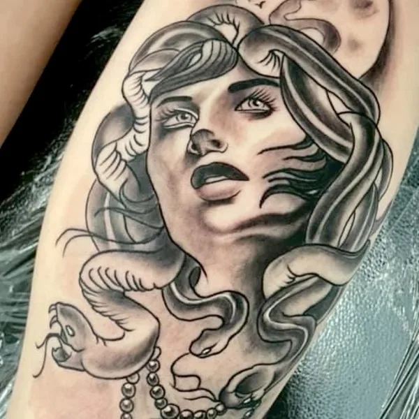 Black & Grey tattoo by James Keller in Las Vegas