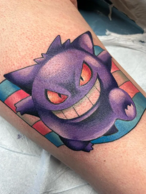 color cartoon Tatuagem em thigh #57340 | Tatuador Megan Mac