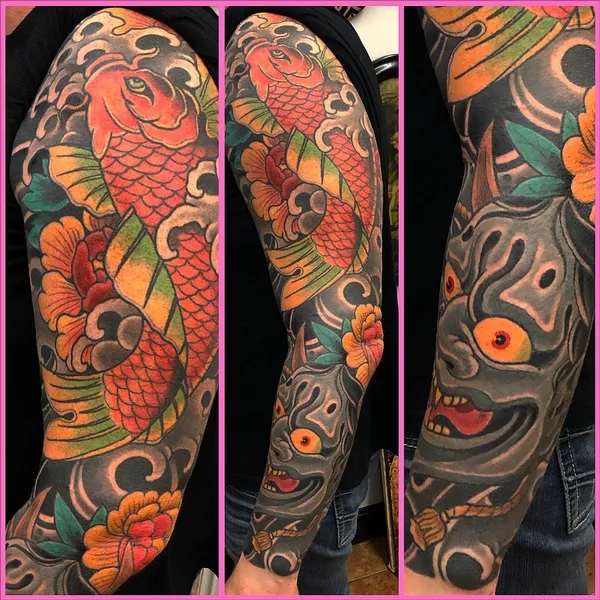 Japanese tattoo by Steven Campbell in Kansas City