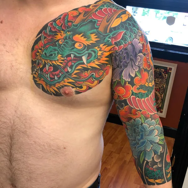 Japanese tattoo by Steven Campbell in Kansas City
