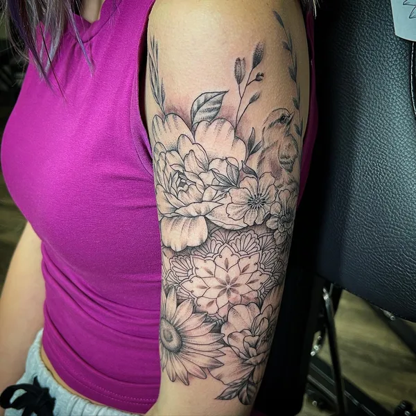 Graphic tattoo by Kamberly Ledford in Jackson
