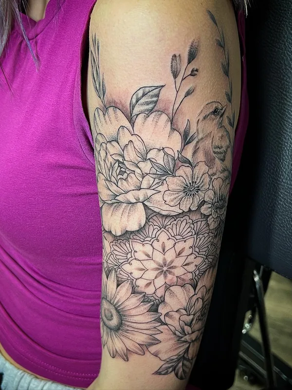 female black and grey black and grey Tatuaggio su forearm #57370 | Tatuatore Kamberly Ledford