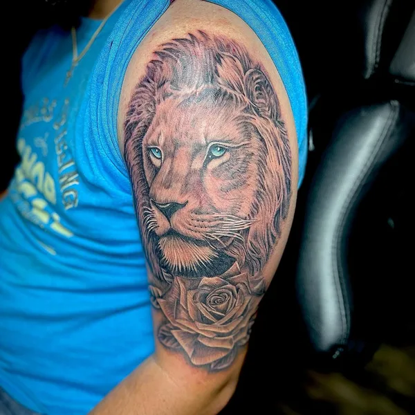 Graphic tattoo by Kamberly Ledford in Jackson
