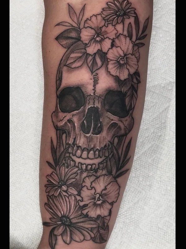 black and grey black and grey Tatuaggio su forearm #57375 | Tatuatore Courtney Ann Schmidt