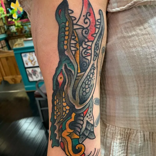New School tattoo by Jason Thomas in Jackson