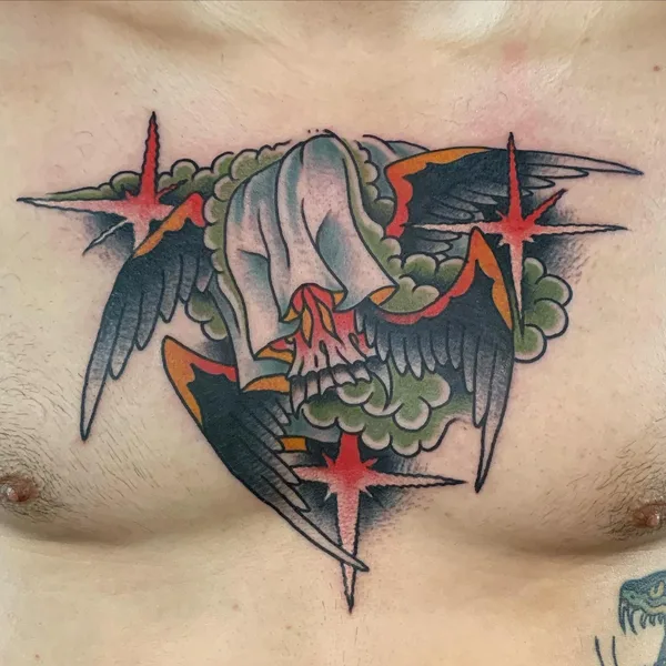 New School tattoo by Jason Thomas in Jackson