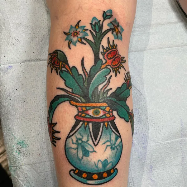 New School tattoo by Jason Thomas in Jackson