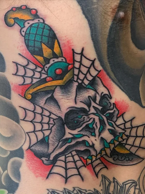 male color neo traditional Tatuagem em chest #57383 | Tatuador Jason Thomas