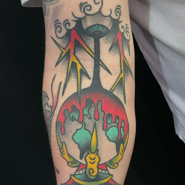 New School tattoo by Jason Thomas in Jackson