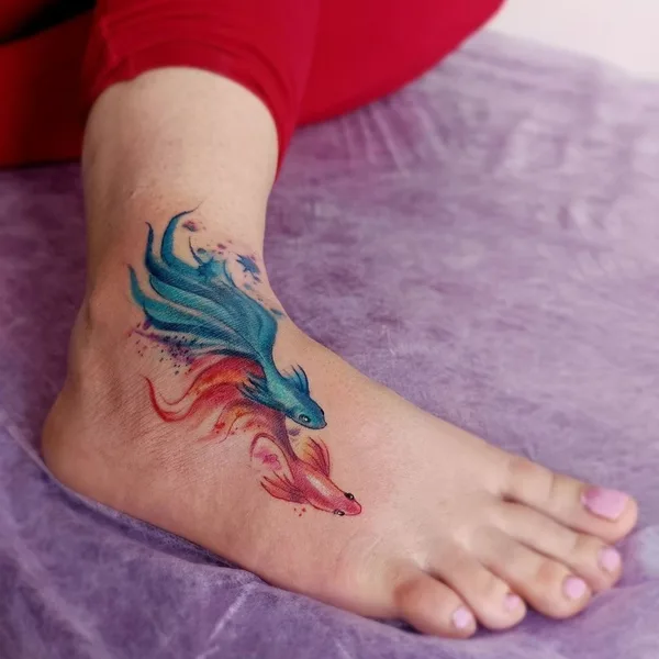 Watercolor tattoo by Полина Алексеевна Мироненко in Уфа